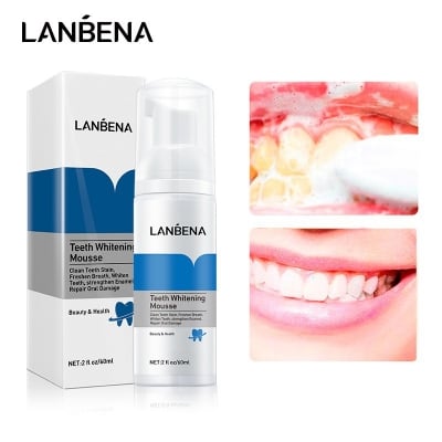 Picture of LANBENA Teeth Whitening Mousse Tooth Whitening Dental Tool Cleaning White Teeth Oral Hygiene Toothpaste Bleaching Remove Stains-60gm
