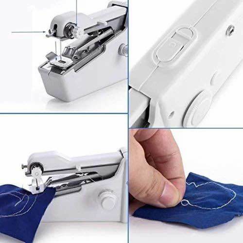 Picture of Anpro Handheld Mini Sewing Machine Portable Household Cordless Electric Stitch Tool for Quick Repairs DIY Home Travel Stitching
