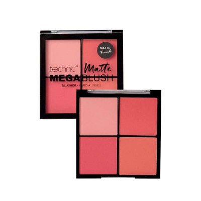 Picture of Technic Matte Mega Blush Palette - Highly Pigmented, 4 Colors, Long-Lasting 11.2g
