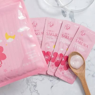 Picture of LAIKOU Sakura Sleeping Face Mask-3pcs