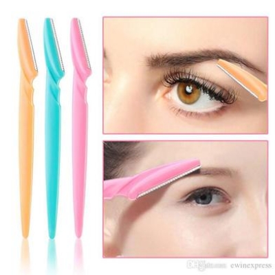 Picture of Eyebrow Trimmer Foldable Hair Remover Set Women Face Razor Eyebrow Trimmers Blades Shaver Eyebrow tools-3pcs