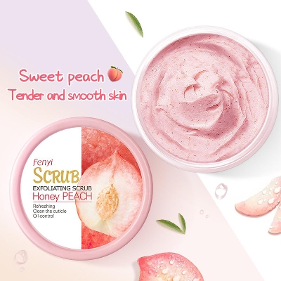 Picture of Fenyi Honey Peach Britning Body Pores Cleansing Cream Exfoliating Smooth Scrub -100gm