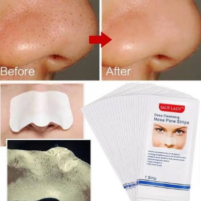 Picture of SACE LADY Nose Strips Deep Cleansing Blackhead Remover Nasal Spot Facial Dot Sticker Sheet Black Mask Shill For Acne Head-5pcs