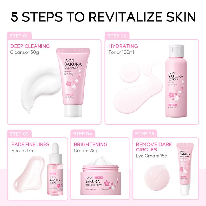 Picture of Laikou Japan Sakura Skincare 5Pcs Set