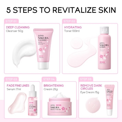 Picture of Laikou Japan Sakura Skincare 5Pcs Set