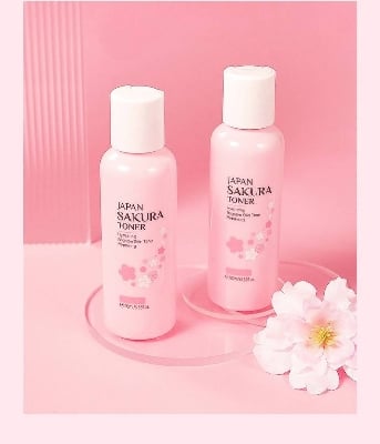 Picture of LAIKOU Sakura Face Skin Care Set Moisturizing Nourishing Serum Soothing Whitening Repairing Anti-Wrinkle Beauty Makeup Set- 8Pcs