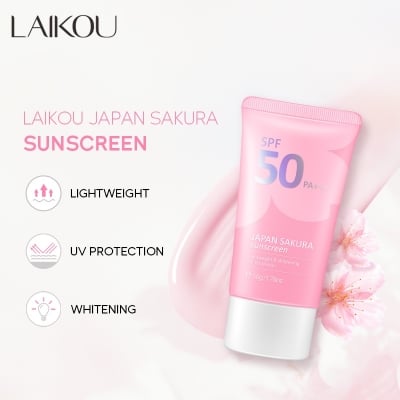 Picture of LAIKOU Whitening Sunscreen Set Refreshing Tone Up Moisturizing Long Lasting UV Sun Protection SPF 50+ Sunblock 50g/(Combo 3ps set)