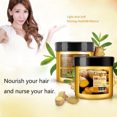 Picture of BIOAQUA Ginger Hair Mask Moisturizing Deep Repair Frizz For Dry Damaged Hair-500ml