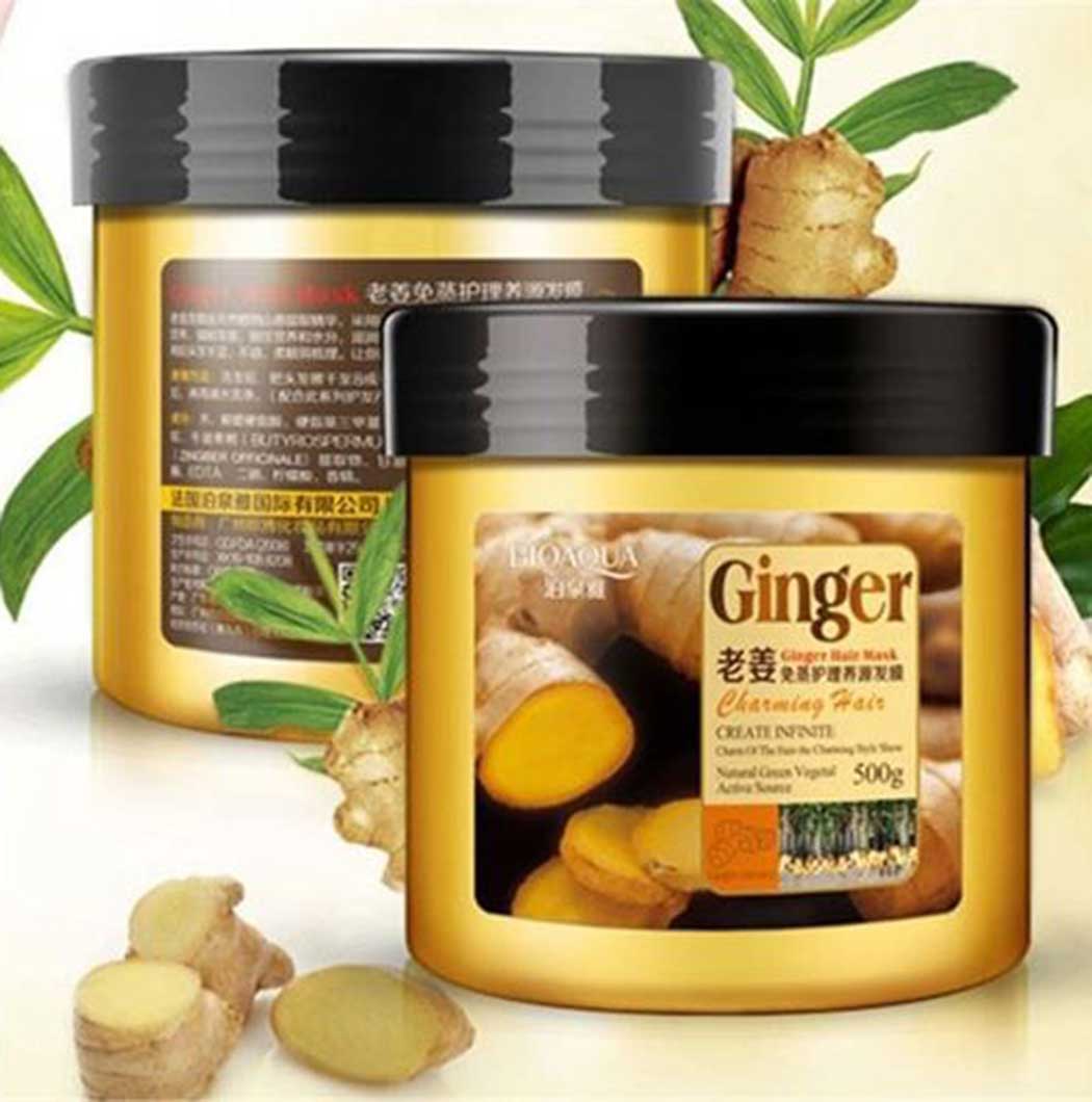 Picture of BIOAQUA Ginger Hair Mask Moisturizing Deep Repair Frizz For Dry Damaged Hair-500ml