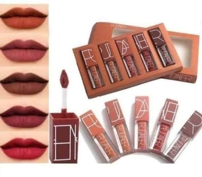 Picture of Pudaier 5pcs Waterproof Long Lasting Matte Liquid Lipstick Matte lipstick Gloss set lipstick set