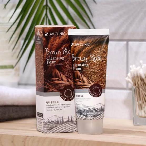 Picture of 3W clinic sepiolite for facial cleanser with brown rice cleansing foam, 100 ml