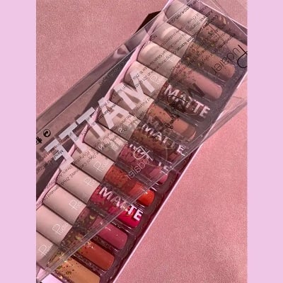 Picture of Pudaier 12Pcs/Set Velvet Matte Lip Gloss Lipstick Long-lasting Moisturizing Waterproof