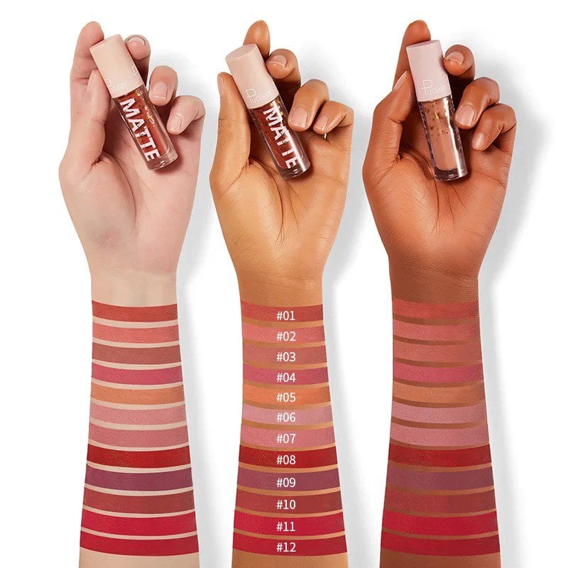 Picture of Pudaier 12Pcs/Set Velvet Matte Lip Gloss Lipstick Long-lasting Moisturizing Waterproof