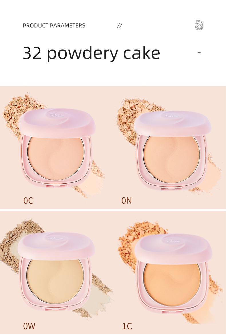 Picture of Pudaier Face Powder for Skin Pressed Oil Control Natural Foundation Makeup Setting Powder 32 Colors Smooth Finish Concealer-# 1W