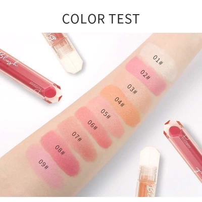 Picture of Pudaier Face Liquid Blush Makeup Beauty Glazed Cheek Blusher Matte Face Contour-#04-ORANGE COLOUR