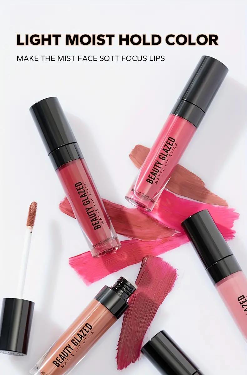 Picture of Beauty Glazed Misty Matte Lip Gloss 20 Colors Long Lasting Non-Stick Cup Moisturizing Liquid Lipstick-1pcs