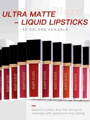 Picture of BEAUTY GLAZED 24 Colors Matte Lipstick Set Waterproof Long Lasting Lip Gloss Nude Velvet Pigment Batom Women Fashion Lip Makeup-1pcs