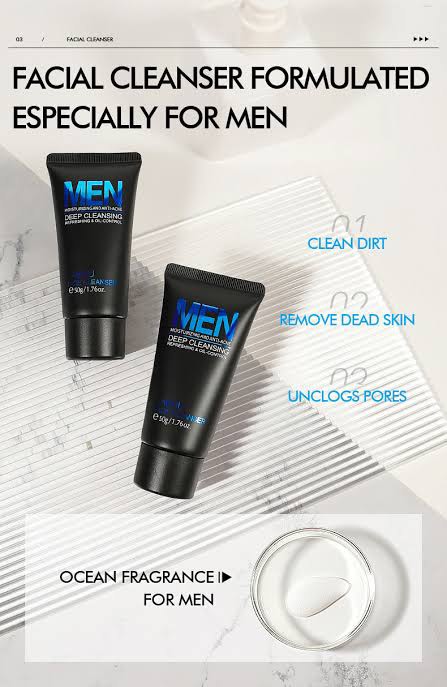 Picture of LAIKOU - Men's Exfoliating Facial Cleanser Natural Face Cleanser For Oily Acne Oil Control(50gm)