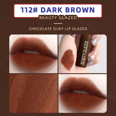 Picture of Beauty Glazed Chocolate Silky Lip Glaze - Shade 112-(Dark-Brown)