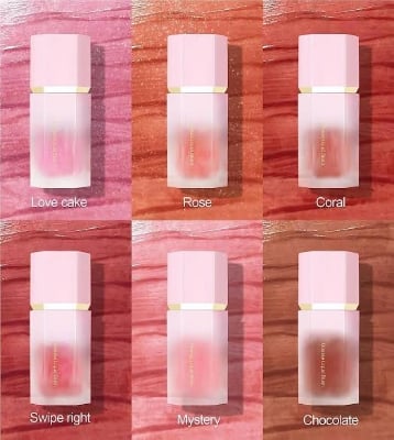 Picture of HANDAIYAN 6 Colors Liquid Blush Cosmetics Natural Long Lasting Makeup Blusher Rare Liquid Blush Face Pigment Natural Cream Cheek Tint)