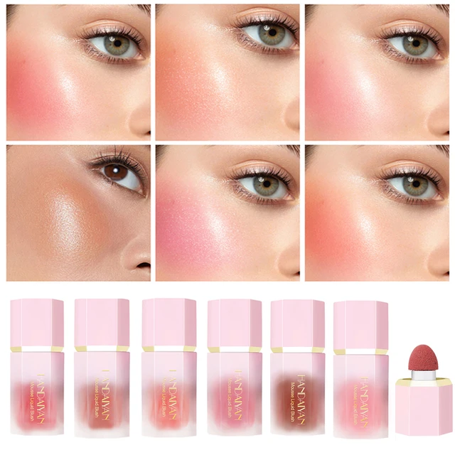 Picture of HANDAIYAN 6 Colors Liquid Blush Cosmetics Natural Long Lasting Makeup Blusher Rare Liquid Blush Face Pigment Natural Cream Cheek Tint)