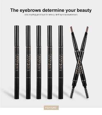 Picture of HANDAIYAN Microblading Tattoo Eyebrow Pen Pencil Brush Waterproof Long-lasting-#02-GRAY