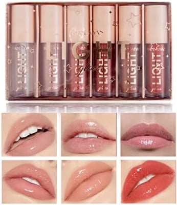 Picture of HANDAIYAN 6Colors Fashion Liquid Lipstick Lipgloss Set Natural Moisturizer Waterproof Velvet Lip Glosses Gift Box-SET B