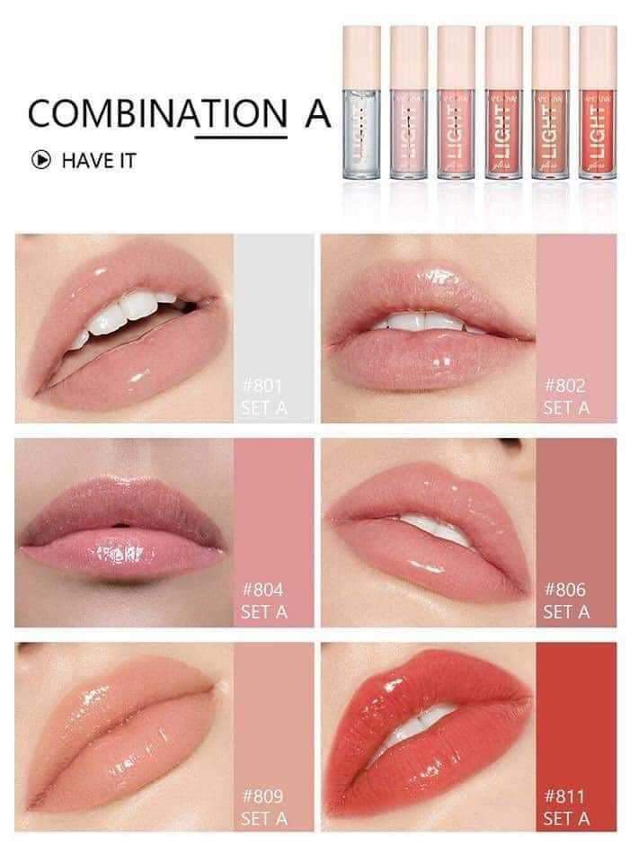 Picture of HANDAIYAN 6Colors Fashion Liquid Lipstick Lipgloss Set Natural Moisturizer Waterproof Velvet Lip Glosses Gift Box-SET A
