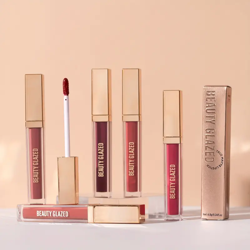 Picture of BEAUTY GLAZED Velvet 15 Colors Waterproof Long Lasting Non-Sticky soft Mist True Matte Lipstick-1pcs