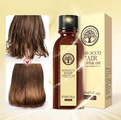 Picture of LAIKOU Hair Care Moroccan Pure Argan Oil Hair Essential Oil for Dry Hair Types Multi-functional Hair Care Products for Woman-40ml