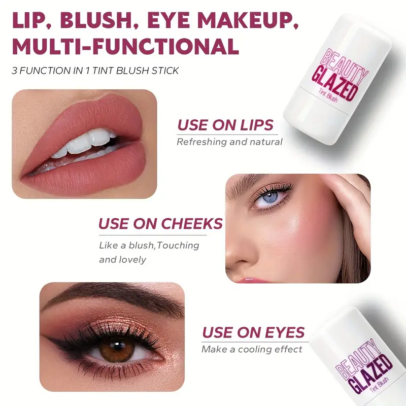 Picture of Beauty Glazed Jelly Blush, Aloe & Glycerin Infused, Flower Extract, Long-Lasting Natural Cheek Tint-#102