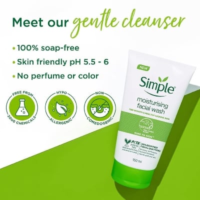 Picture of Simple Kind to Skin Moisturising Face Wash - 150 ml