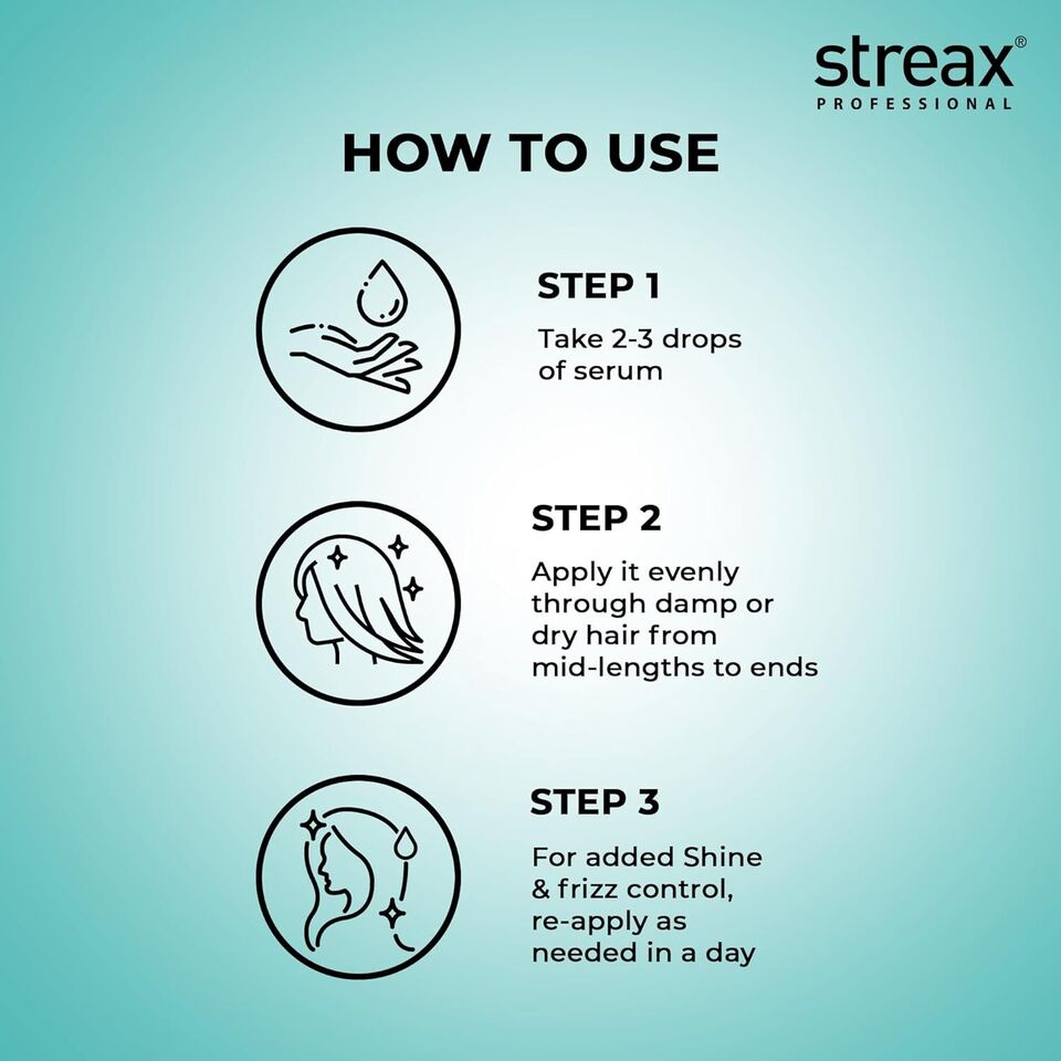 Picture of Streax Professional Hair Serum Vitariche Gloss - 45Ml (Indian)