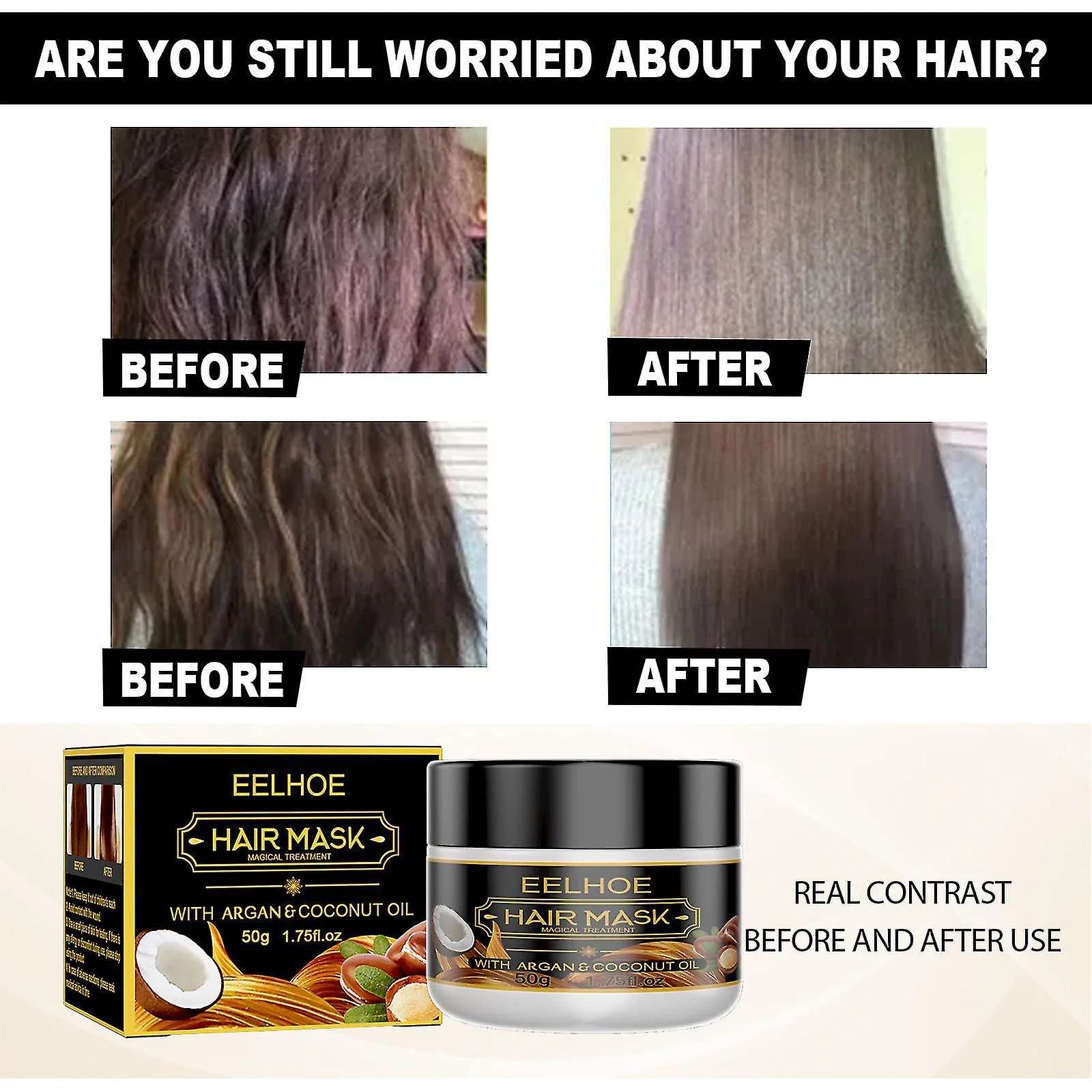 Picture of Eelhoe Hair Mask with Argen & Coconut Oil -50gm