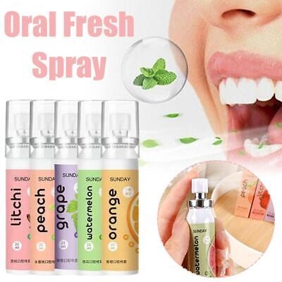 Picture of Oral Fresh Spray Fruit Breath Refresher Instant Fresh Breath Spray Watermelon Orange Peach Litchi Grape Aroma for Oral Care-22ml