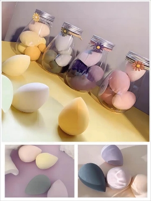Picture of 6pcs Travel Size Super Soft Makeup Sponge Beauty Blender Set - Smooth Foundation Applicator For Flawless Finish, Dry And Wet Use, Ideal For Home Or Travel