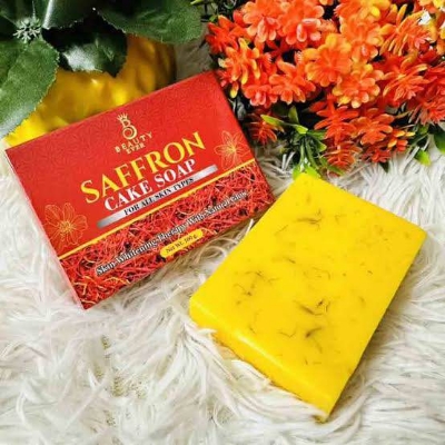 Picture of Saffron Cake Soap Thailand Skin Whitening Therapy With Natural Glow 100g