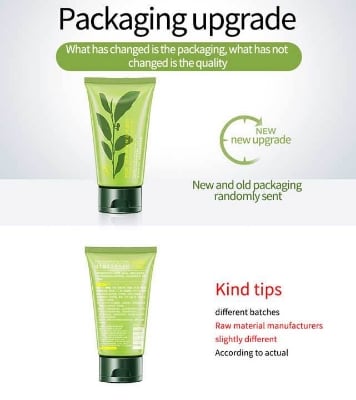 Picture of ROREC natural skin care green tea face wash foam refreshing Cleanser -100gm