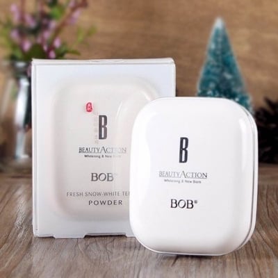 Picture of BOB Wet and Dry Compact Powder Snow Muscle Skin-Friendly Foundation Concealer Makeup Ivory White Natural Color