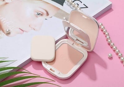 Picture of BOB Wet and Dry Compact Powder Snow Muscle Skin-Friendly Foundation Concealer Makeup Ivory White Natural Color