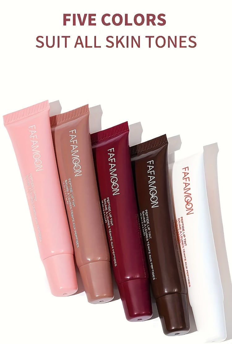 Picture of 5-color Glossy Lip Balm Moisturizing Hydrating Lightening Lip Lines Fruity Makeup Liquid Tinted Lip Balm Cosmetics Lip Care