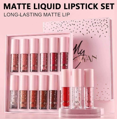 Picture of Handaiyan 12 Pcs Liquid Lipstick Set Long-lasting Matte Lip Makeup Collection for Women