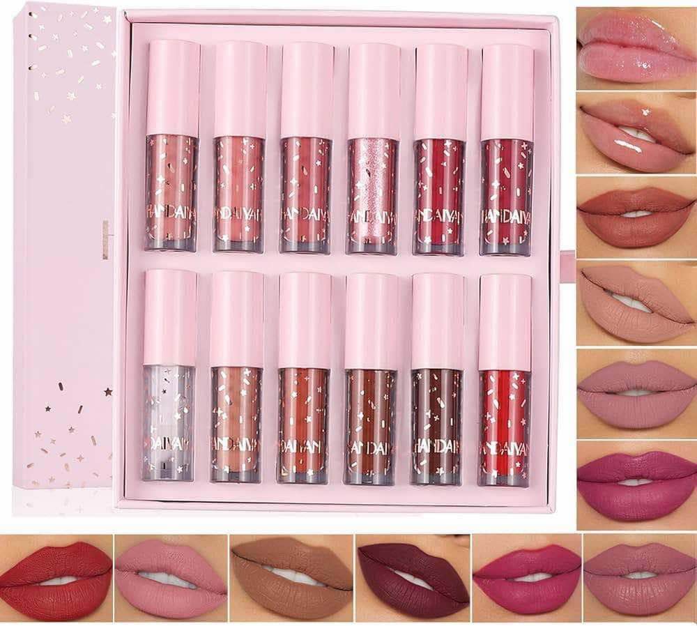 Picture of Handaiyan 12 Pcs Liquid Lipstick Set Long-lasting Matte Lip Makeup Collection for Women