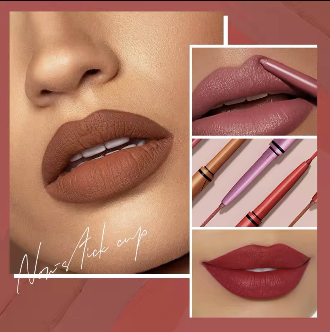 Picture of IMAGIC Lip Liner Pencil Set 6 Color/Set Shape Sculpt Weightless Precise Liner with Blendable Texture Matte Soft lipstick makeup
