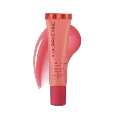 Picture of Page Vine Peptide Lip Gloss Butter Lip Balm Ca - Hydrating Peptide Lip Shiny Lip Stain Tint Long Lasting Lip Gloss Plumping Lip Oil -Strawberry