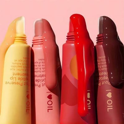 Picture of Page Vine Peptide Lip Gloss Butter Lip Balm Ca - Hydrating Peptide Lip Shiny Lip Stain Tint Long Lasting Lip Gloss Plumping Lip Oil -Strawberry