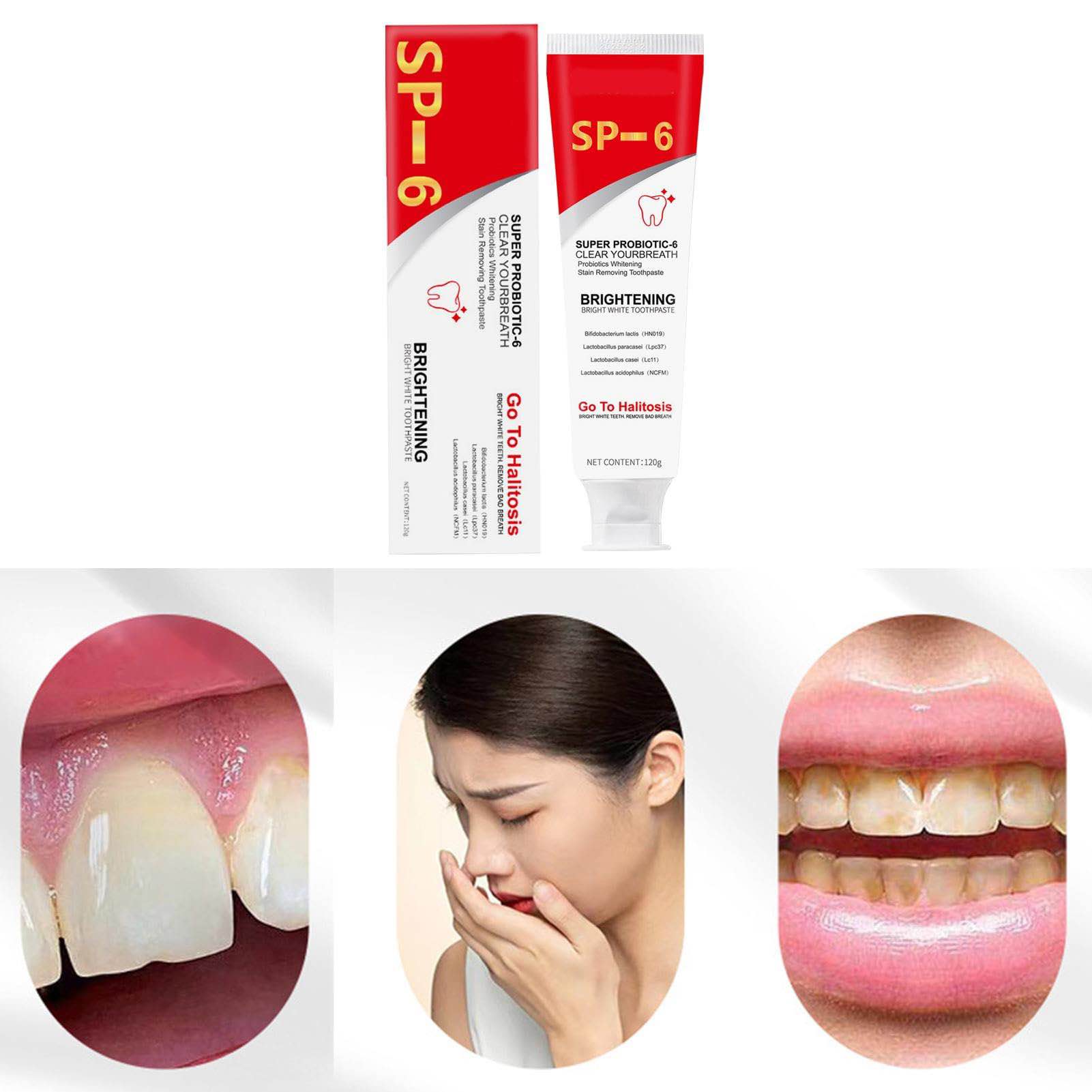 Picture of Oralhoe SP-6 Brightening + PROBIOTICS Bright White Toothpaste