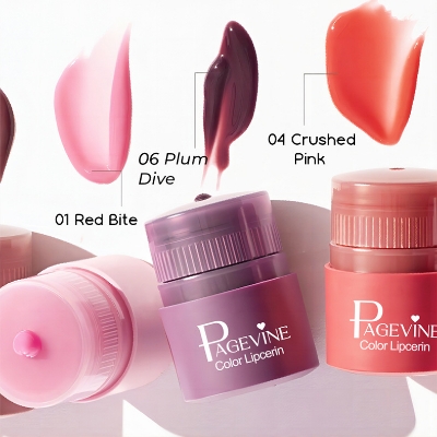 Picture of PAGE VINE Lip Serum Twist Lipstick Lip Gloss Moisturizing Fade Lip Pattern Lip Gloss-#06 Plum Dive