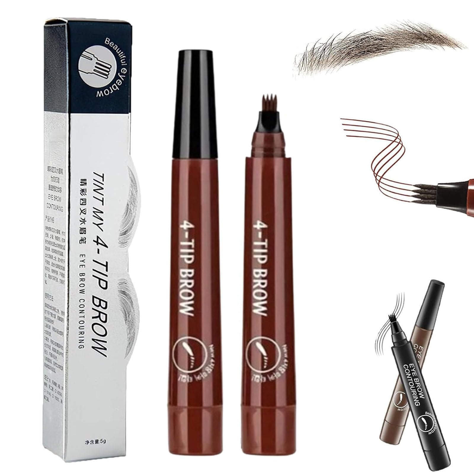Picture of TINT MY 4-TIP BROW Liquid Eyebrow Pencil Waterproof -#05 Black