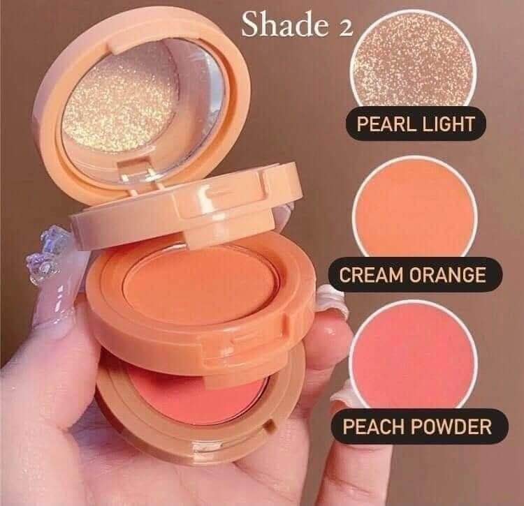 Picture of Miss Lara - 3 in 1 Blusher + Highlighter-#01